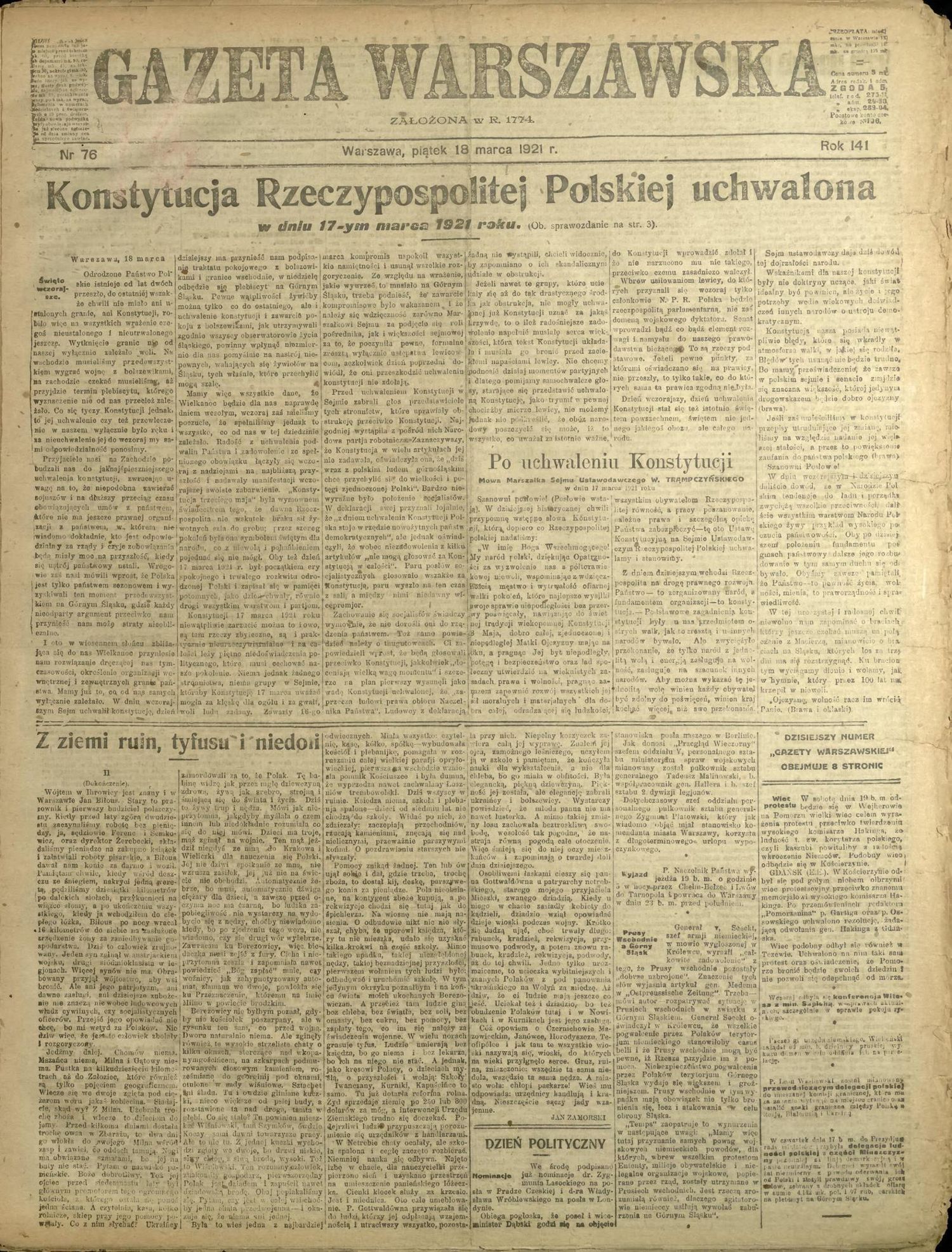 81b. GAZETA WARSZAWSKA 18 III 1921 S1_view.jpg